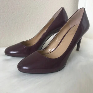 Michael Kors Burgundy Purple Leather Patent Heels